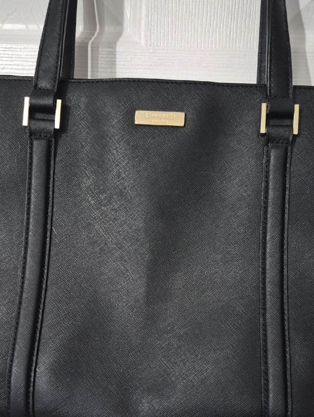 Kate Spade Black Saffiano Bag with Gold Hardware